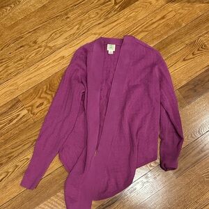 Title Nine open sweater with long front and cropped back